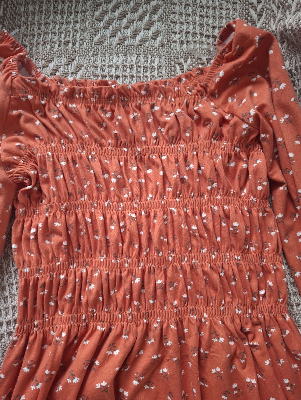 Rust Floral girl Dress